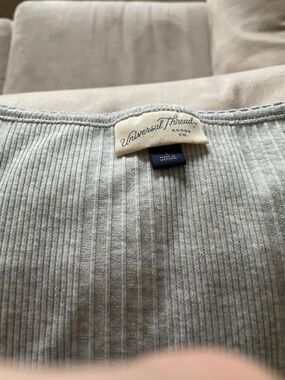 Universal Thread Ribbed Tank in Heather Gray